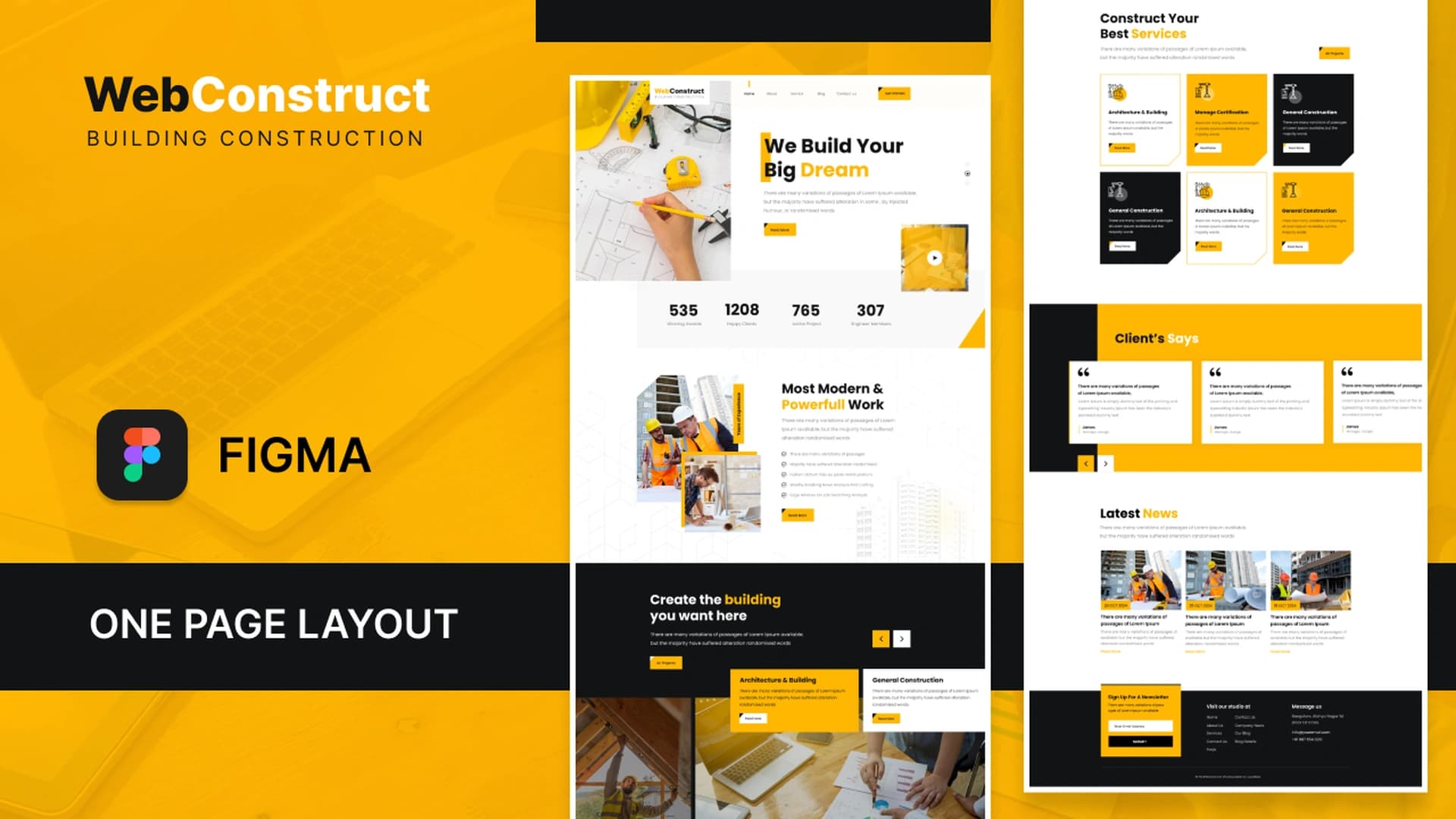 WebConstruct – Construction & Architecture Figma Template